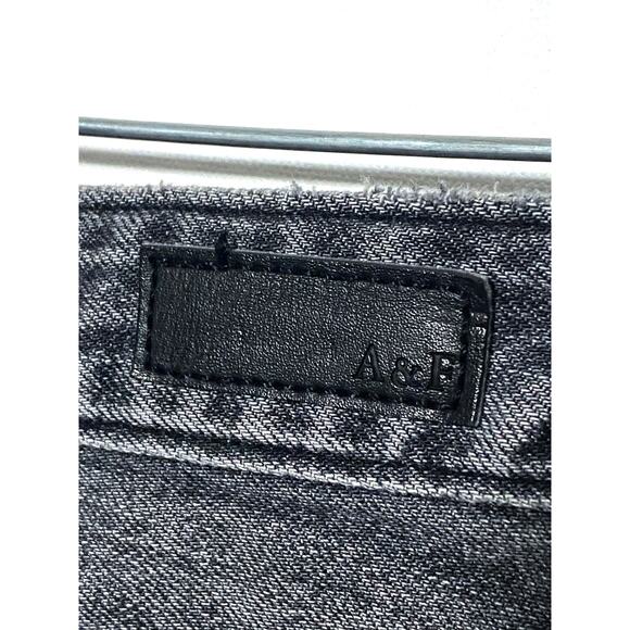 Abercrombie Denim Jean Skirt 24 Fairy Grunge Floral Whimsigoth Distressed Boho - Picture 6 of 9